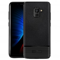 „Armor“ kieto silikono (TPU) dėklas - juodas (Galaxy A8+ 2018)