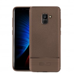 „Armor“ kieto silikono (TPU) dėklas - rudas (Galaxy A8+ 2018)