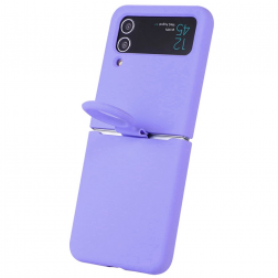 „Dechen“ Ring Kickstand kieto silikono (TPU) dėklas  - violetinis (Galaxy Z Flip4)