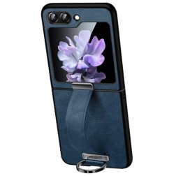 „SULADA“ Leather Kickstand dėklas - mėlynas (Galaxy Flip6 5G)