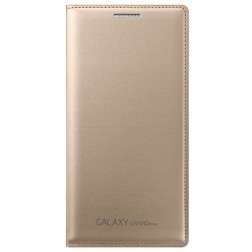 „Samsung“ Flip Wallet Cover atverčiamas dėklas - auksinis (Galaxy Grand Prime)