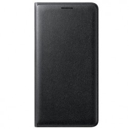„Samsung“ Flip Wallet Cover atverčiamas dėklas - juodas (Galaxy J1 2016)