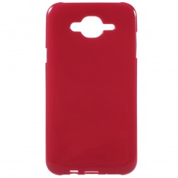 Kieto silikono (TPU) dėklas - raudonas (Galaxy J7 2015)