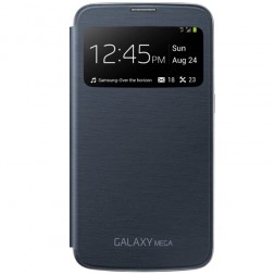 „Samsung“ S View Cover atverčiamas dėklas - juodas (Galaxy Mega 6.3)