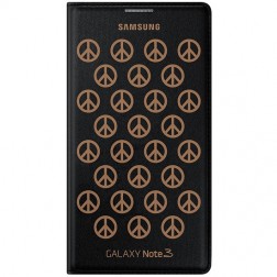„Samsung“ Moschino Flip Wallet atverčiamas dėklas - juodas (Galaxy Note 3)