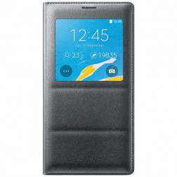 „Samsung“ S View Cover atverčiamas dėklas - juodas (Galaxy Note 4)
