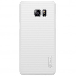 „Nillkin“ Frosted Shield dėklas - baltas + apsauginė ekrano plėvelė (Galaxy Note 7)