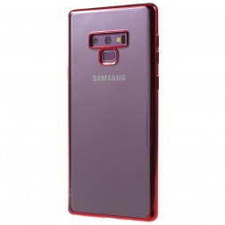 Silikoninis skaidrus dėklas - raudonas (Galaxy Note 9)