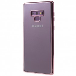 Silikoninis skaidrus dėklas - rožinis (Galaxy Note 9)