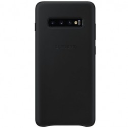 „Samsung“ Leather Cover dėklas - juodas (Galaxy S10+)