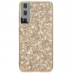 „Shine“ Glittery plastikinis dėklas - auksinis (Galaxy S21 FE 5G)