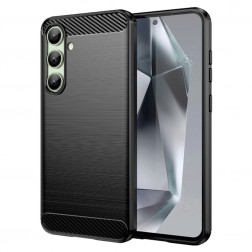 „Carbon“ kieto silikono (TPU) dėklas - juodas (Galaxy S24 FE)