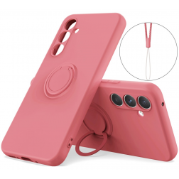 „Dechen“ Ring Kickstand kieto silikono (TPU) dėklas  - raudonas (Galaxy A15)