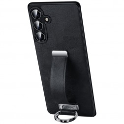 „SULADA“ Leather Kickstand dėklas - juodas (Galaxy S25)