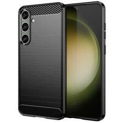 „AILES“ Carbon kieto silikono (TPU) dėklas - juodas (Galaxy S24+ / S25+)
