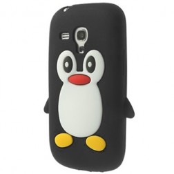 Žaismingas silikoninis dėklas - pingvinas (Galaxy S3 mini)