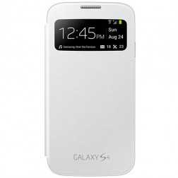 „Samsung“ S View Cover atverčiamas dėklas - baltas (Galaxy S4)