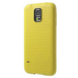 „Dots“ kieto silikono (TPU) dėklas - geltonas (Galaxy S5 mini)