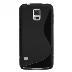 „S-Line“ kieto silikono (TPU) dėklas - juodas (Galaxy S5 mini)