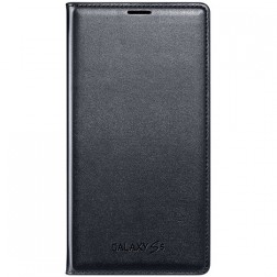 „Samsung“ Flip Wallet Cover atverčiamas dėklas - juodas (Galaxy S5 / S5 Neo)
