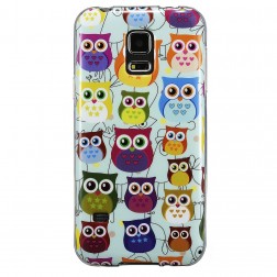„Owls“ kieto silikono (TPU) dėklas - spalvotas (Galaxy S5 / S5 Neo)
