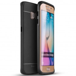 „IPAKY“ kieto silikono (TPU) dėklas - juodas / pilkas (Galaxy S6 Edge)