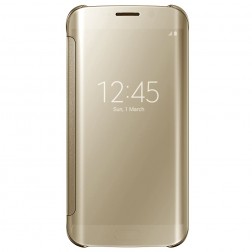 Plastikinis atverčiamas dėklas - auksinis (Galaxy S6 Edge+)
