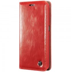 „CaseMe“ solidus atverčiamas dėklas - raudonas (Galaxy S6 Edge+)