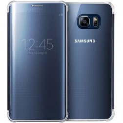 „Samsung“ Clear View Cover atverčiamas dėklas - mėlynas (Galaxy S6 Edge+)