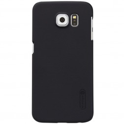 „Nillkin“ Frosted Shield dėklas - juodas + apsauginė ekrano plėvelė (Galaxy S6)