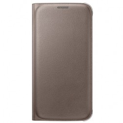 „Samsung“ Flip Wallet atverčiamas dėklas - auksinis (Galaxy S6)