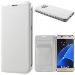 „Smart Wallet“ atverčiamas dėklas - baltas (Galaxy S7)