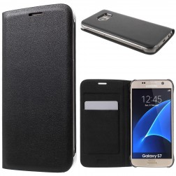„Smart Wallet“ atverčiamas dėklas - juodas (Galaxy S7)