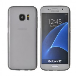 Pilnai dengiantis TPU skaidrus dėklas - pilkas (Galaxy S7)