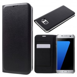 „Smart Wallet“ atverčiamas dėklas - juodas (Galaxy S7 Edge)
