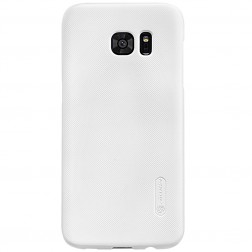 „Nillkin“ Frosted Shield dėklas - baltas + apsauginė ekrano plėvelė (Galaxy S7 Edge)