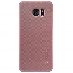 „Nillkin“ Frosted Shield dėklas - rožinis + apsauginė ekrano plėvelė (Galaxy S7 Edge)