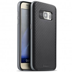 „IPAKY“ kieto silikono (TPU) dėklas - juodas / pilkas (Galaxy S7)