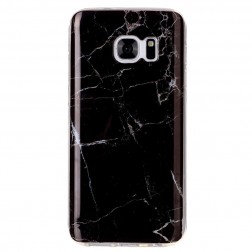 „Marble“ kieto silikono (TPU) dėklas - juodas (Galaxy S7)