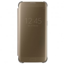 „Samsung“ Clear View Cover atverčiamas dėklas - auksinis (Galaxy S7)