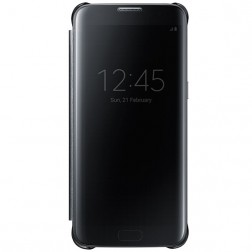 „Samsung“ Clear View Cover atverčiamas dėklas - juodas (Galaxy S7)
