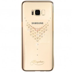 „Kingxbar" Necklace Swarovski dėklas - auksinis (Galaxy S8)