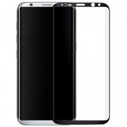 „Calans“ 9H Tempered Glass pilnai dengiantis apsauginis ekrano stiklas 0.2 mm - juodas (Galaxy S8+)