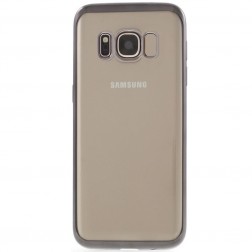 Silikoninis skaidrus dėklas, pilkas (Galaxy S8+)