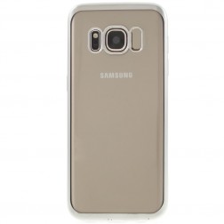 Silikoninis skaidrus dėklas, sidabrinis (Galaxy S8+)