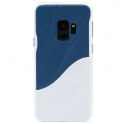 „3D“ Wave Pattern dėklas - mėlynas / baltas (Galaxy S9)