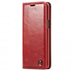 „CaseMe“ solidus atverčiamas dėklas - raudonas (Galaxy S9)