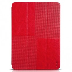 „HOCO“ Crystal atverčiamas odinis dėklas - raudonas (Galaxy Tab S 10.5)