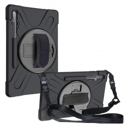 Sustiprintos apsaugos dėklas - juodas (Galaxy Tab S7+ 12.4" / S8+ 12.4")