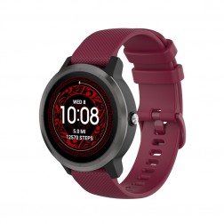 Išmaniojo laikrodžio kieto silikono (TPU) apyrankė - bordo (Samsung Galaxy Watch 5 / 5 Pro / 4 / Garmin Vivoactive 3 / Venu)